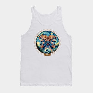 ZODIAC Gemini - Astrological GEMINI - GEMINI - ZODIAC sign - Van Gogh style - 10 Tank Top